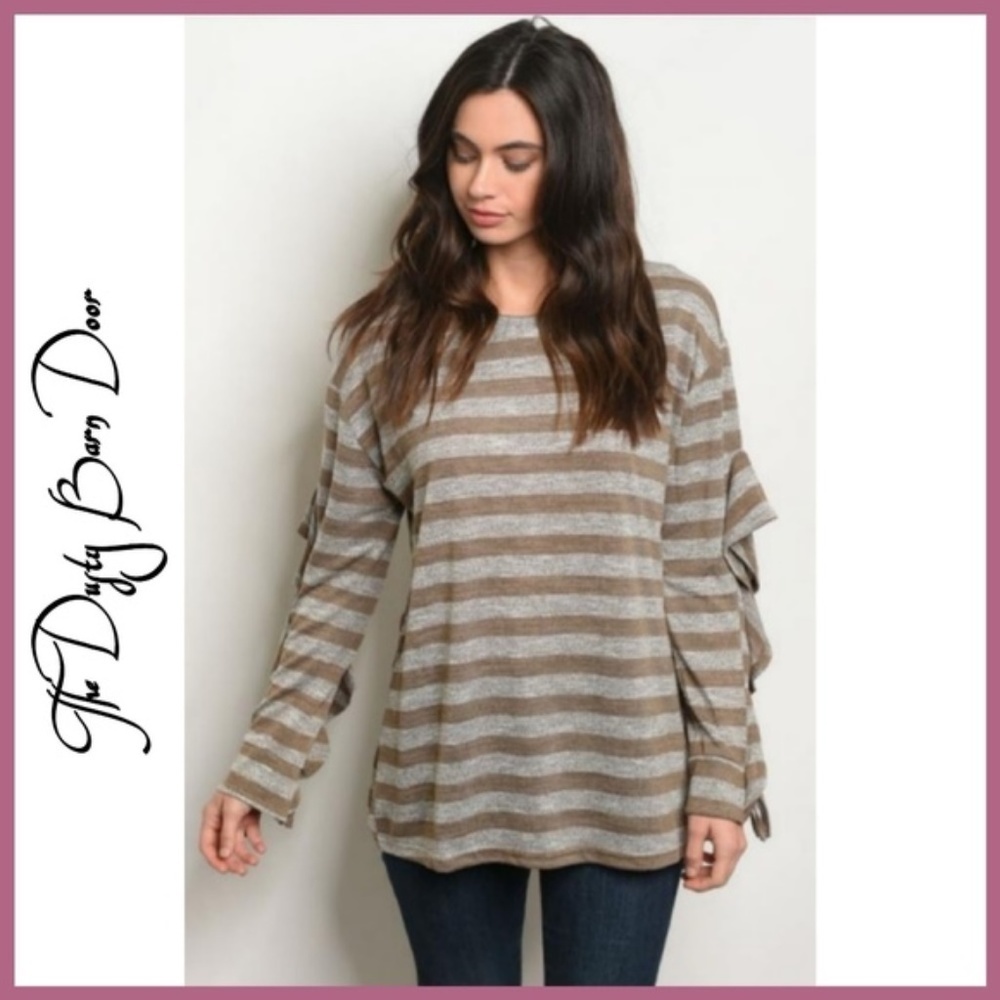 Striped Ruffle Blouse